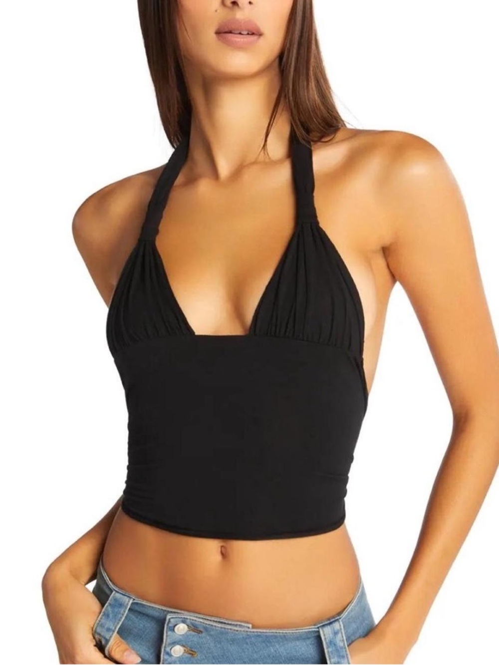I.AM.GIA Black Harlie Halter Top - Rare/Discontinued